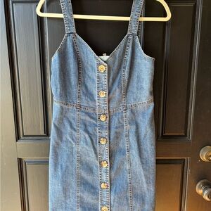 Denim Button-Down Dress